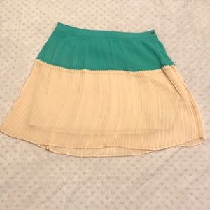 Teal & Cream Forever 21 Skirt
